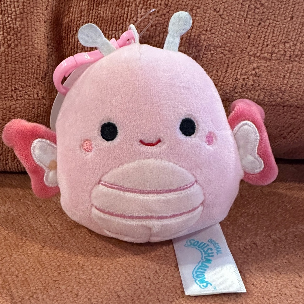 Squishmallows 3.5 in Maribel the Butterfly clip-on keychain